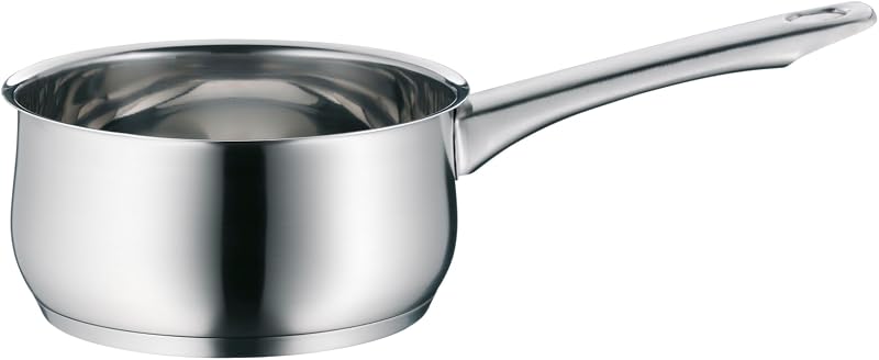 Diadem Plus - Batería de Cocina 7 Piezas, Acero Inoxidable Apto para Inducción, 1 Cacerola Baja de 20 cm, 2 Cacerolas Altas de 16 cm y 24 cm, 1 Cazo 16 cm con 3 Tapas de Cristal