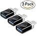 Metrans USB-C to USB 3.0 Adapter (3-Pack) for MacBook Pro, Nexus 6P 5X, Google Pixel,Samsung Galaxy S8 S8+, LG G5, HTC 10 and More