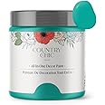 Country Chic All-in-One Chalk Paint for Furniture, Cabinets, Home Decor, Eco-Friendly, Matte Finish, Built-In Primer & Top Coat for Wood, Metal - Whoop-de-do (Bright Teal) - 8 oz (237 ml)