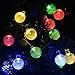 DecorNova 907030 20 Feet 30-LED Outdoor Fairy Solar Powered Globe String Lights, 19.7 ft, 5 Colors