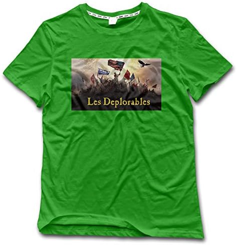 Trump Les Deplorables The Donald Crew Neck T-shirt KellyGreen XXL For Men