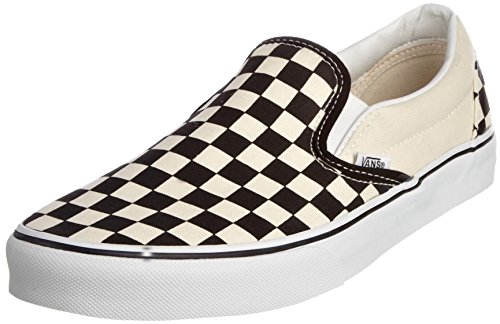 Vans Unisex Classic Slip-On (Checkerboard) Blk&whtchckerboard/Wht Skate Shoe 9 Men US / 10.5 Women US