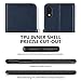 iPhone XR Case, iPhone XR Wallet Case, TUCCH PU Leather Flip Slim Cover with Card Slot, Stand Holder, [Wireless Charging] [RFID Blocking] [Notebook] Compatible with iPhone XR(6.1 inch)- Dark Blue