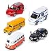 KIDAMI Die-cast Metal Toy Cars Set of 5, Openable Doors, Pull Back Car, Gift Pack for Kids (Official Car) primary
