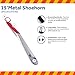 Metal Shoehorn - 15'' Shoehorn w/Paracord Handle (Red)