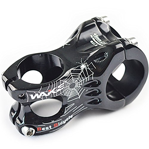 Wake Bike Stem Riser Bike Fork Stem Extender Bicycle Handlebar Raiser Head Up Adapter Suitable for Mountain Bike, Road Bike, MTB, BMX, Fixie (Aluminium Alloy, Adjustable, Black)