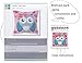 Beyond Your Thoughts DIY Latch Hook Kits Cute Blue Owl Pillow Cover Pattern Printed Crochet Needlework Crafts for Kids Adults and Beginners Family Decoration 16.5 * 16.5 in BZ981