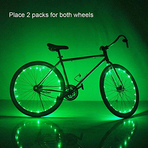 Soondar Super Bright 20LED Bicycle Bike Rim Lights, Green Pricepulse