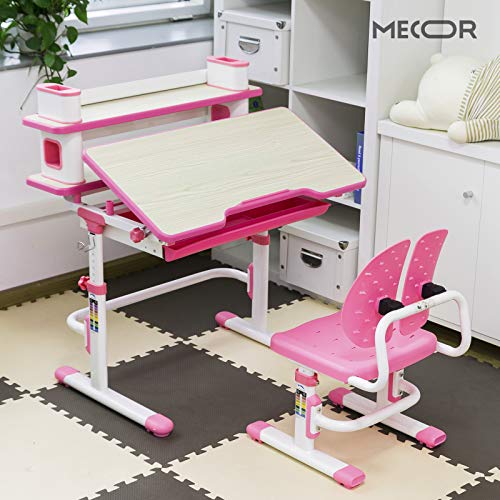 Mecor Kids Desk and Chair Sets,Student Study Table with Chair Ergonomic
