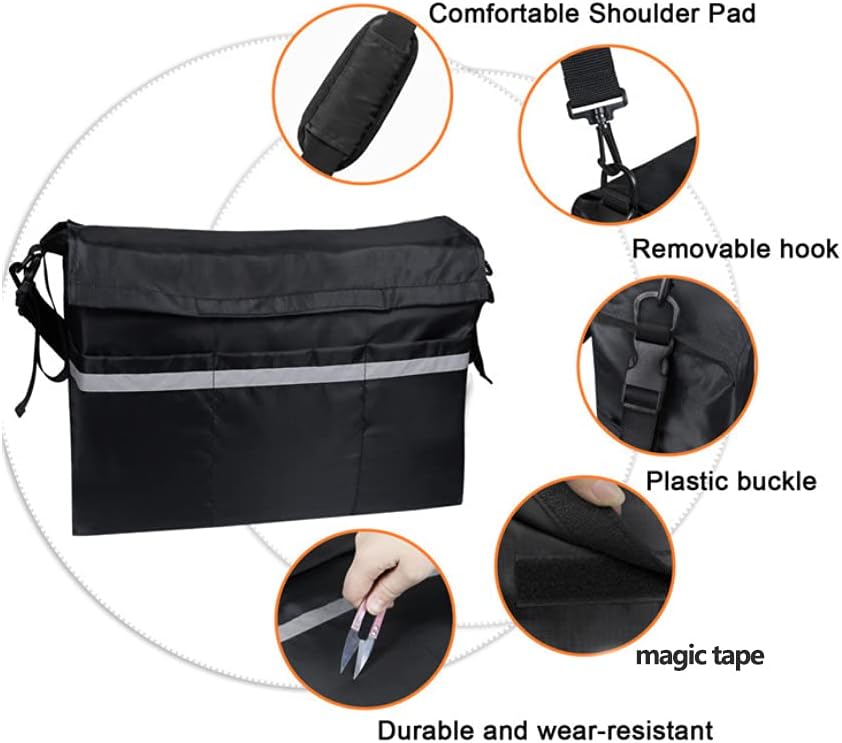 Wheelchair Back Bags and Accessories, Wheelchair Big Pack Large Capacity to Hang on Back Black Storage Organizers for Mothers Fathers Day Gifts for Home/Outdoor/Car (New Back Bag): Health & Personal Care