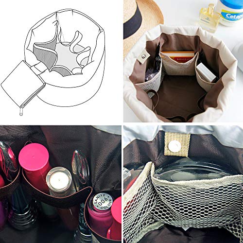 Multifunctional Lightweight Toiletry Bags Travel Cosmetic Bags For Women Waterproof Make Up Organizer with Sturdy Hook Portable Compact Bathroom Pouch (Large, Beige Cactus-Cylinder) 3 Multifunctional Lightweight Toiletry Bags Travel Cosmetic Bags For Women Waterproof Make Up Organizer with Sturdy Hook Portable Compact Bathroom Pouch (Large, Beige Cactus-Cylinder)
