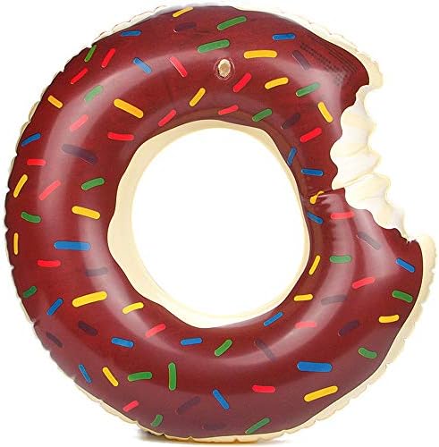 Wodiy Donut Float Inflatable Pool Float Swimming Ring for Adults Kids,Brown,Size 70#