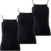 Mody Women's Camisole 3-Pack, Tank Top for Women, Cotton Camisole Tops for Women, Spaghetti Strap Womens Tank Tops Undershirt