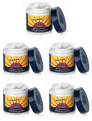 PREP: Derma Protective Cream, Paraben Free * 2.53 Fluid Ounce (75ml) Jar (Pack of 5) * [ Italian Import ]
