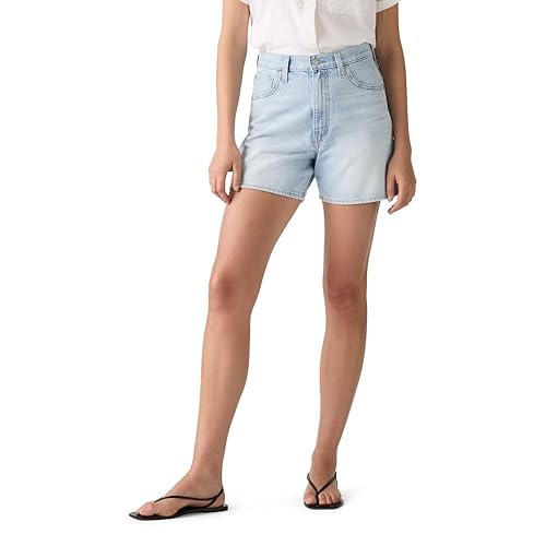 Levi's Women's Cinch Mid-Thigh Short, (New) Abraided Art (Non Stretch), 33