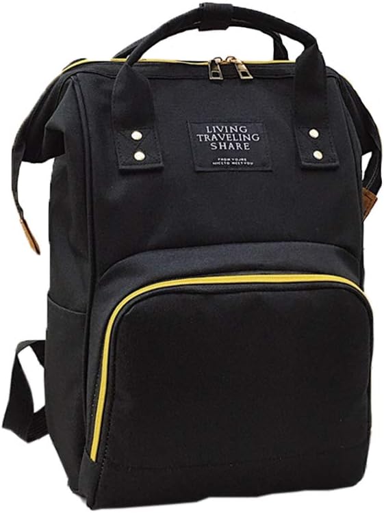 FamyFirst Baby Changing Backpack - Diaper Bag Multifunction Waterproof Travel Backpack Wide Open Baby Nappy Bag Rucksack for Mom and Dad Large-Capacity Lightweight Diaper Bag (Black)