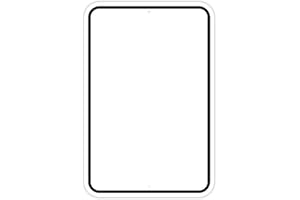 AYIFAN White Blank Metal Sign for Outdoor Indoor,18 x 12 Inches Rust Free Aluminum (Non-Reflective Aluminum with black border)