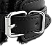 Happyjiu Handcuffs Ankle Bracelets SM Adult Plush PU Leather Bondage Fetish Handcuffs (black)