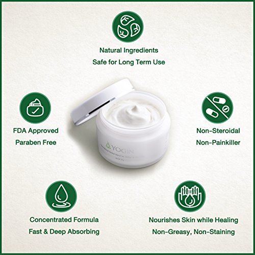 YOGIN Natural Herbal Warm Therapy Pain Relief Cream (50 g/1.76 Oz): For Arthritis, Neuropathy, Fibromyalgia, Carpal Tunnel, Gout, Muscle, Joint, Tendon Pain, and Inflammation (Green)