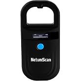 NetumScan Upgraded Pet Microchip Scanner Reader 256 Data Storage | Animal Tag Scanner, Rechargeable Handheld Pet Chip ID Scanner with OLED Display for ISO 11784/11785, FDX-B, EMID