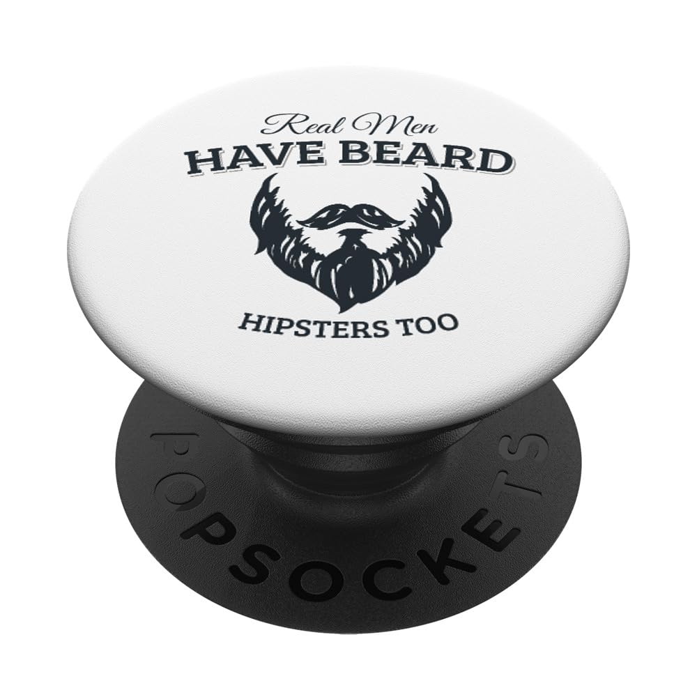 Cool men have tattoos and wear beard PopSockets Swappable PopGrip