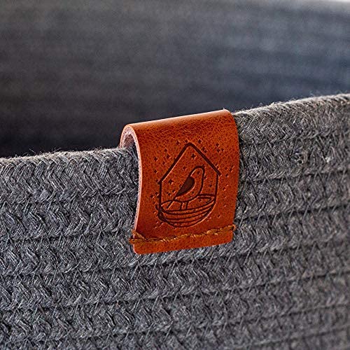 OrganiHaus 4Pack Small Rope Basket Tray Round Tray Baskets for Home