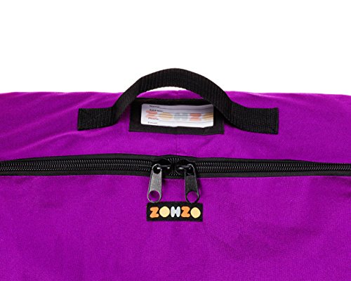 ZOHZO Car Seat Travel Bag — Adjustable, Padded Backpack for Car Seats — Car Seat Travel Tote — Save Money, Make Traveling Easier — Compatible with Most Name Brand Car Seats (Purple with Black Trim)