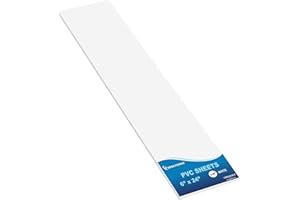 Mega Format Expanded PVC Plastic Sheets - 6" X 24" White Rigid Sheet for Crafts, Signage, & Displays - Sintra, Celtec PVC Board - Waterproof for Outdoors Use - 1/4" 6mm Thick - 1-Pack-White