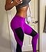 DCOIKO Women High Waist Fitness Stretchy Leggings Yoga Pants Sport Running Breathable Tights (L,Red)
