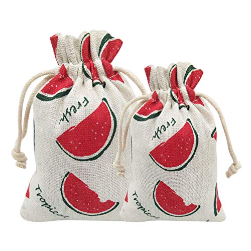 60-Pcs-Burlap-Bags-with-Drawstring-5-X-7-Wedding-Party-Gift-Bags-Jewellery-Bags-Watermelon