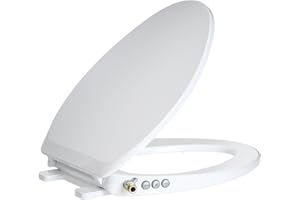 CLIRASS Bidet Toilet Seat – Non-Electric, Self-Cleaning Dual Nozzles for Frontal & Rear Wash, Adjustable Water Pressure, Slow-Close Lid, Fits Elongated Toilets – Hygienic & Eco-Friendly Upgrade (Elongated)