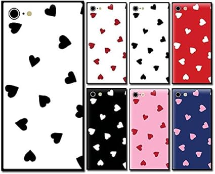 Amazon Co Jp スマホケース スクエア ガラス 四角 ハート シンプル ハート柄 02 ホワイト ブラック Iphone11 Pro 家電 カメラ