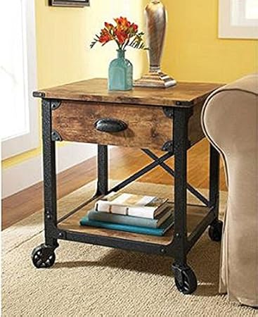 Amazon Com Better Homes And Gardens Rustic Country Side Table Antiqued Black Pine By Better Homes Gardens Furniture Decor
