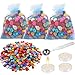 Augshy 300 Pcs Octagon Sealing Wax Beads with Stamps Seal Sealing Wax Melting Spoon and Sealing Wax Sticks Candles for Sealing Wax Stamp，22 Colors