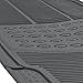 BDK 4pc Heavy Duty Front & Rear Rubber Floor Mats for Car SUV Van & Truck, All Weather Protection Universal Fit, Gray (MT654PLUS)