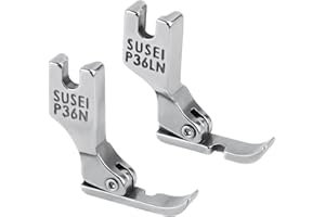 2pcs Cording Zipper Foot, Metal Sewing Machine Presser Foot Straight Stitch Presser Feet Compatible with Singer Brother Janom