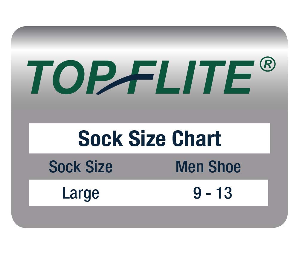 Top Flite Men's Sport Full Cushion Crew Socks 3 Pair Pack