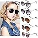 FUNOC Retro Vintage Fashion Unisex Round Arrow Style Metal Frame Sunglasses Eyewear