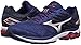 Mizuno Men's Wave Rider 20 Running Shoe, Blue Depths/Silver, 10 D US