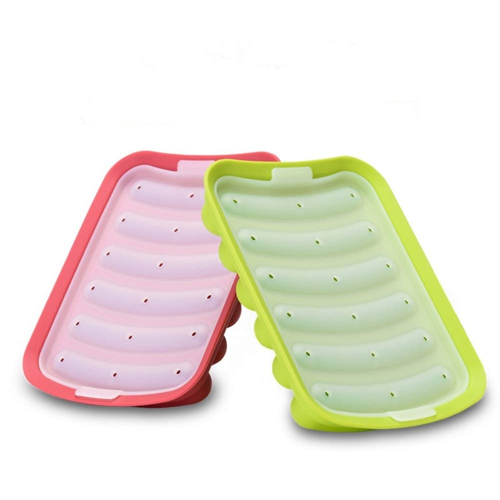 Photo 1 of 2PCS Roast Silicone Molds, 6 Cavities Hot Dogs Mold DIY Hamburger Pan Sausage Rack Silicone Food Mold Kitchen Baking Tools