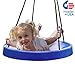 Super Spinner Swing, FUN! Safe Solid Comfortable Seat, FREE 10 ft. Tree Swing Hanging Kit, Holds 200 lb, Fully Assembled Easy Install on Tree or Swing Set (Blue)