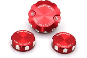 crazy sport Front & Rear Brake Clutch Reservoir Cover Fits For DUCATI 959 899 1299 1199 Panigale V2 V4 Superleggera Cap Oil Tank Cup Motorcycle Accessories (Red)