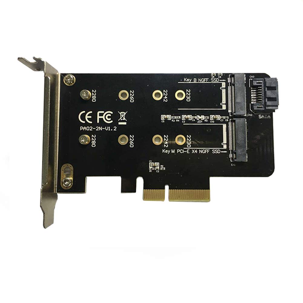 Dual M 2 PCI Express Adapter M2 SSD NVME M Key Or SATA B Key 2280 Dual M 2 PCI Express Adapter M2 SSD NVME M Key Or SATA B Key 2280