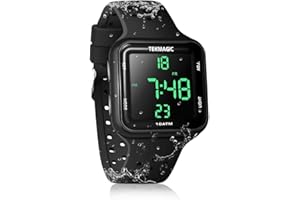 Mens Boys Swimming Diving Watch 10 ATM Waterproof 100m Underwater Digital Sports Watch with Chronograph, Stopwatch, Dual Time