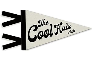 NEFMGEG Playroom Decor, the Cool Kids Club Wall Pennants Banners Flags, Black Preppy Kids Playroom Wall Hanging Decor for Boys Bedroom Nursery Play Room Classroom