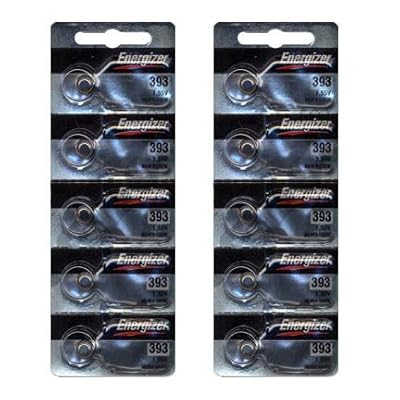 Energizer 393 Silver Oxide 10 Batteries (SR754W)