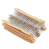 WINGONEER 560PCS 1/4W Watt 1% Carbon Film Resistors Assorted Kit Set 56 Values (1 ohm~ 10M ohm)