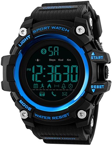 Mens Military Watch Waterproof Digital Sports Pedometer Calorie Outdoor Electronic Bluetooth Smart Watch