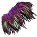 KING DO WAY 100pcs Fluffy Fashion Rooster Feather Fringe Decoration Home Craft DIY 6-8'' US purple