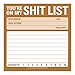 1-Count Knock Knock You're On My Shit List Sticky Notes, Memo Notepads, 3 x 3-inches each